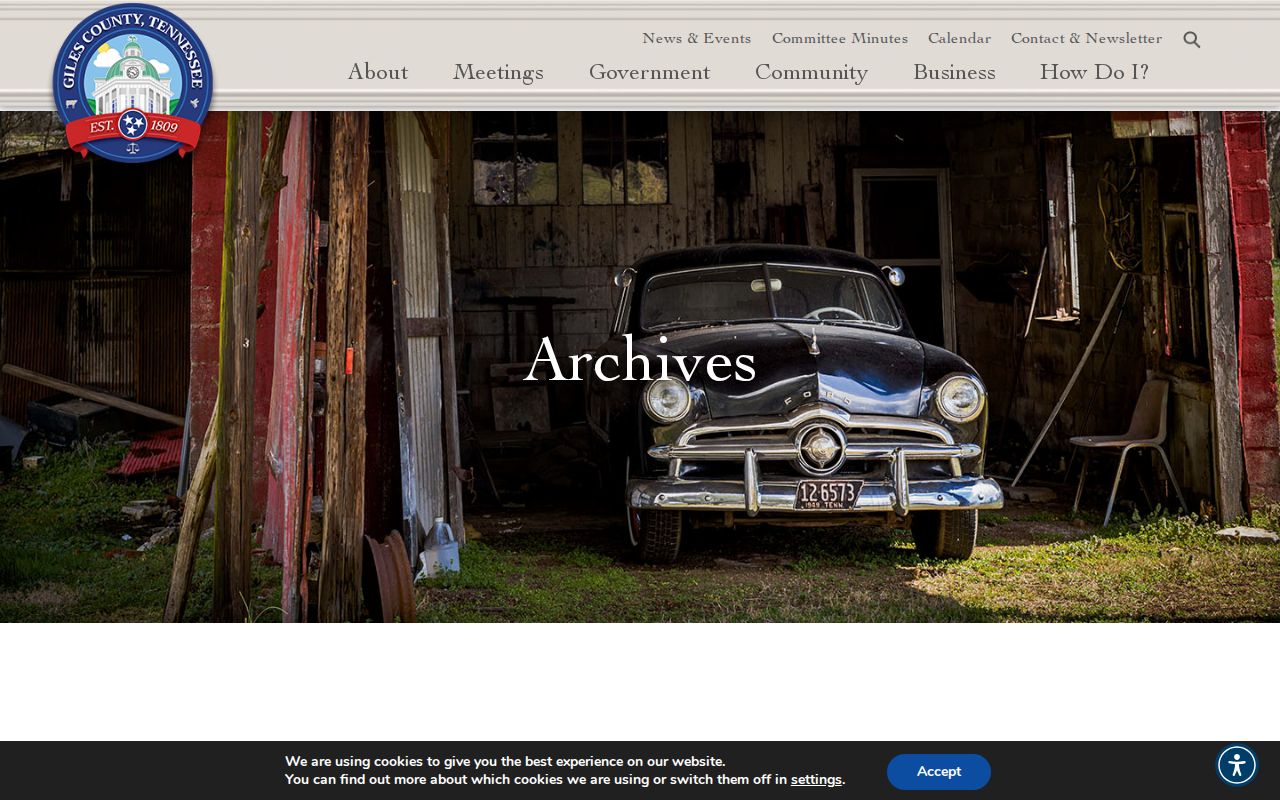Giles County warrant records distinction between historical archives and live status