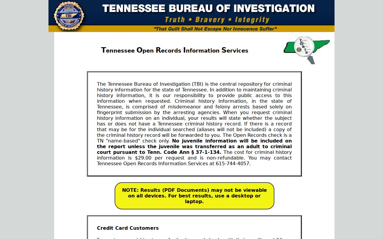 Giles County arrest warrant search distinction, TBI criminal history portal