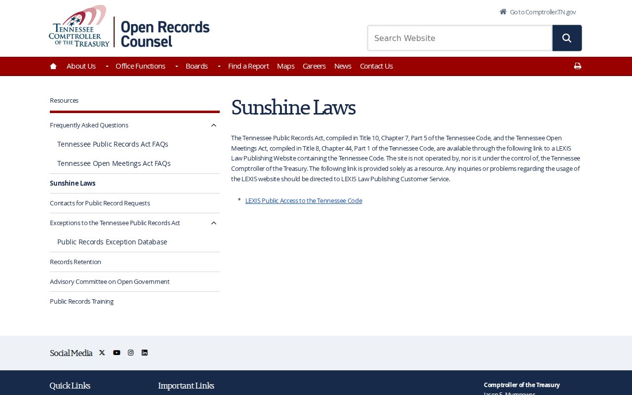 Tennessee warrant records access guidance for Giles County requests
