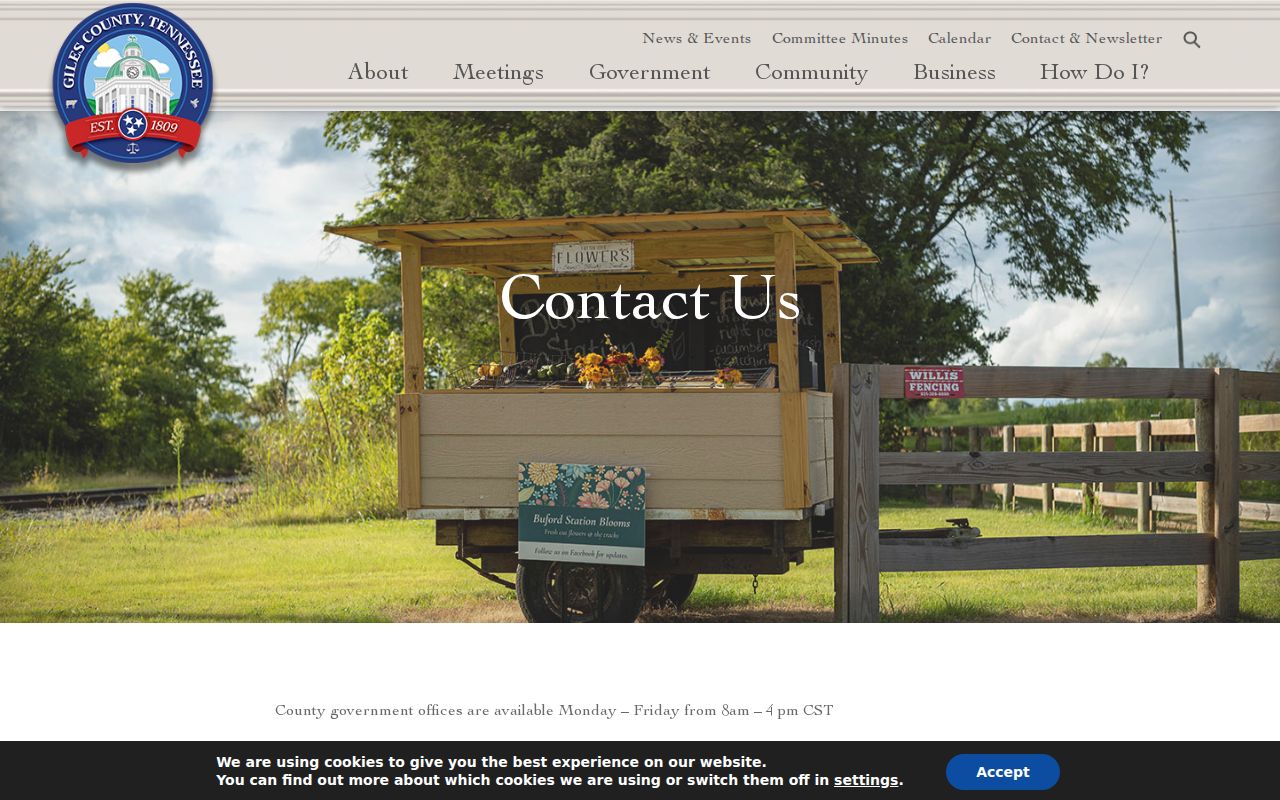Giles County warrant records contact directory for court and Sheriff offices